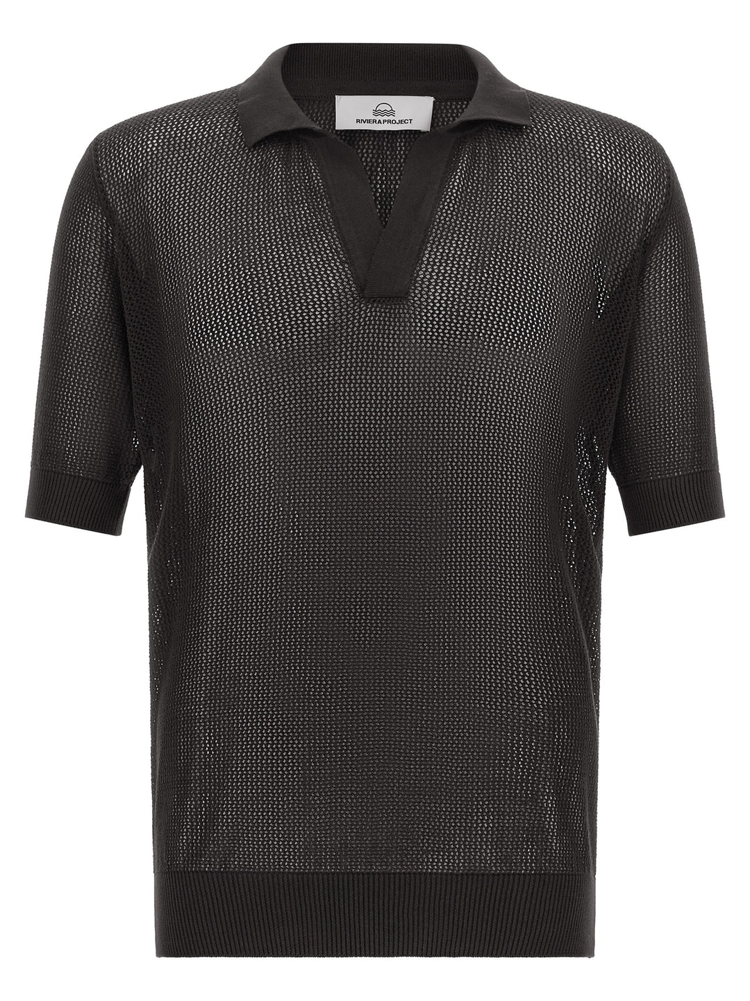Riviera Project Openwork Cotton  Shirt Polo - Marrone | 0e91f64270ffd6be900279b246577a4a68d6341e
