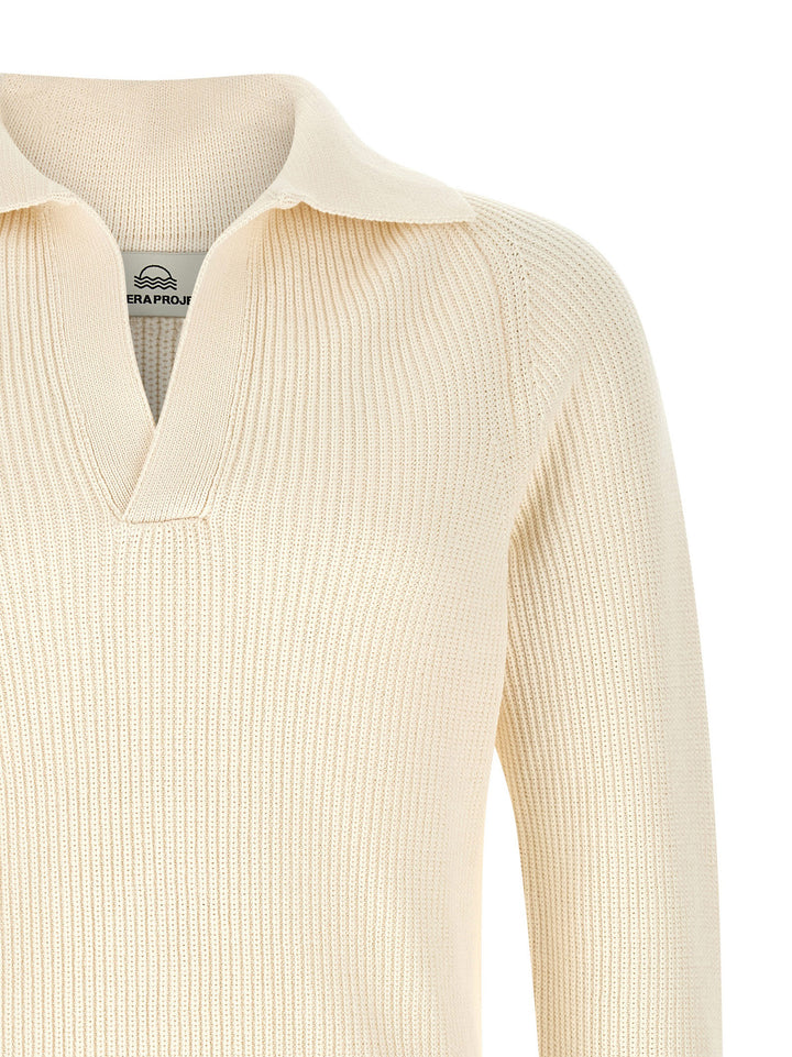 Riviera Project Polo Sweater Maglioni - Bianco | ca243d3d3ad1e1b2784c0af183915eaa07728fdf