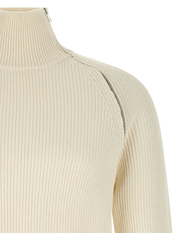 Riviera Project Zip Sweater Maglioni - Bianco | 4f5c82000aad75704171c849d848aaeac1a84d20