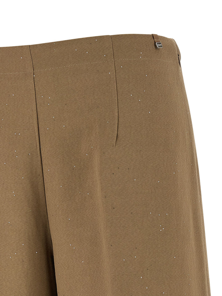 Herno Micro Sequin Pantaloni - Marrone | 99a102280f1606913a3a931fda83bdbf9cfb509c