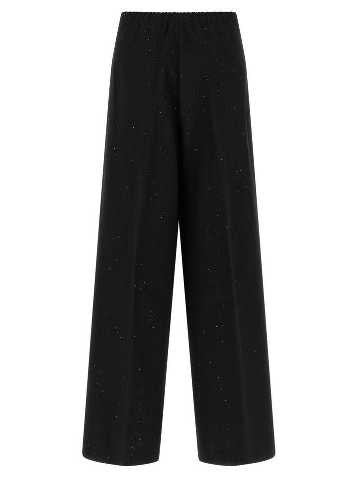 Herno Micro Sequin Pantaloni - Nero | c877e56b5d11ff397f4ea6a21378cabd0bbf422c