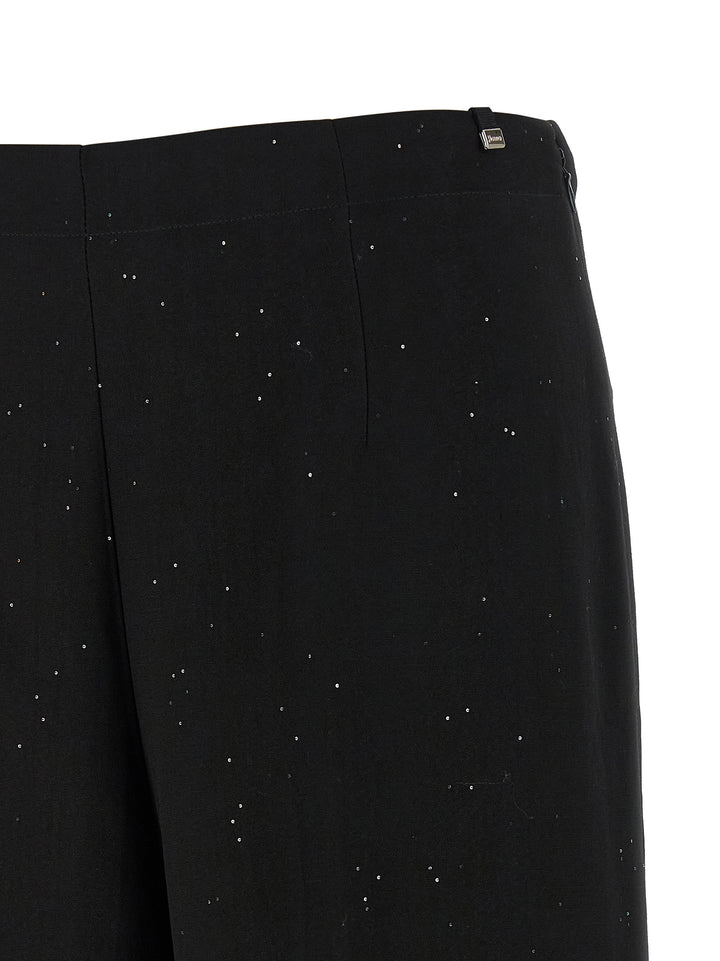 Herno Micro Sequin Pantaloni - Nero | 76a29dafaba9f65b34ba0bb75c74a99712f6c3bf