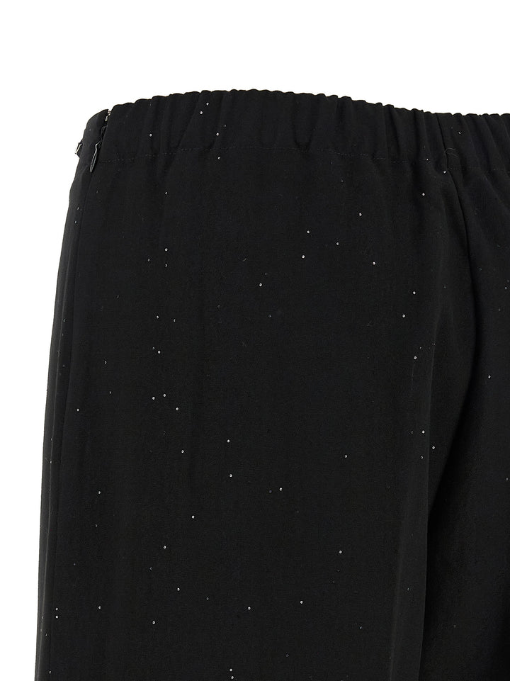 Herno Micro Sequin Pantaloni - Nero | c7423176d5c9bf1a42db10adfd3e11e1fb6c60f2