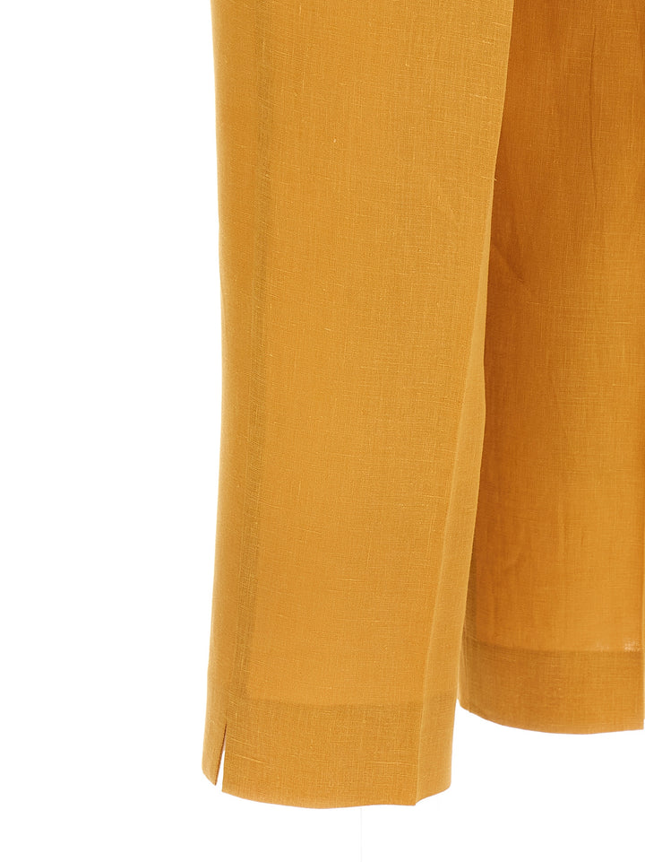 Herno Linen Trousers Pantaloni - Arancione | 4e21594301f29930c6302a5d7e33a98810773dbb
