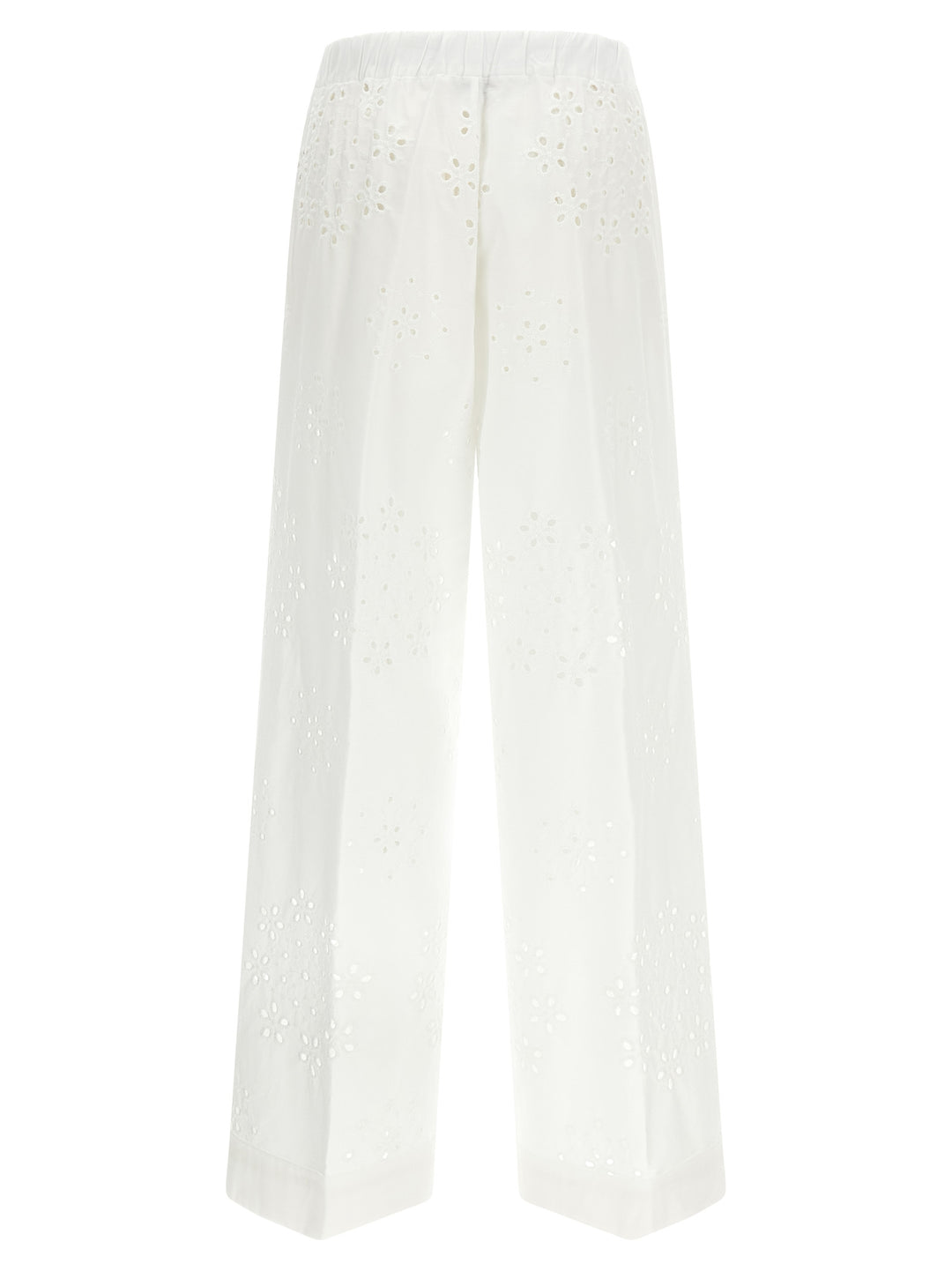 Herno Broderie Anglaise Pantaloni - Bianco | 67648cced031e67c348e32e7e9343ba2e5454534