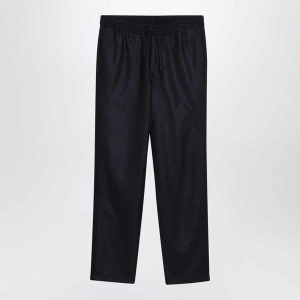 Navy Blue Mindset Trousers In Wool Flannel