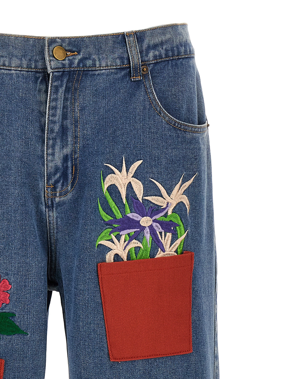 Flower Pots Jeans Blu