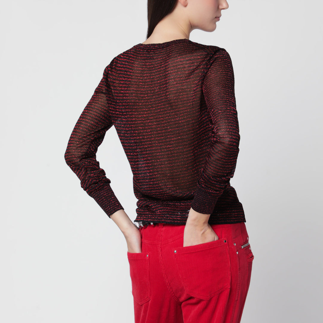 Isabel Marant Cenaya Black And Red Cupro Sweater