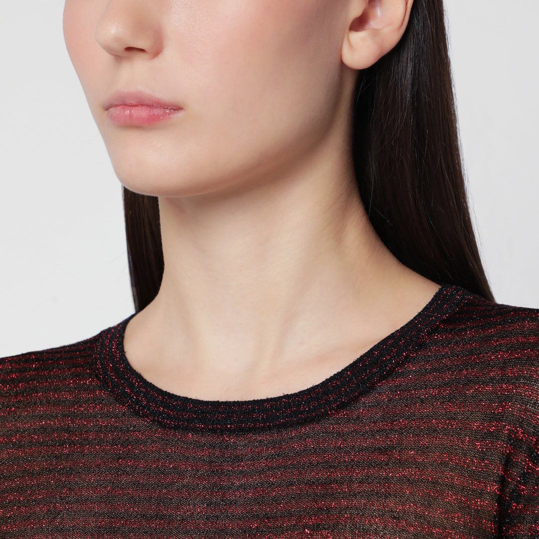 Isabel Marant Cenaya Black And Red Cupro Sweater