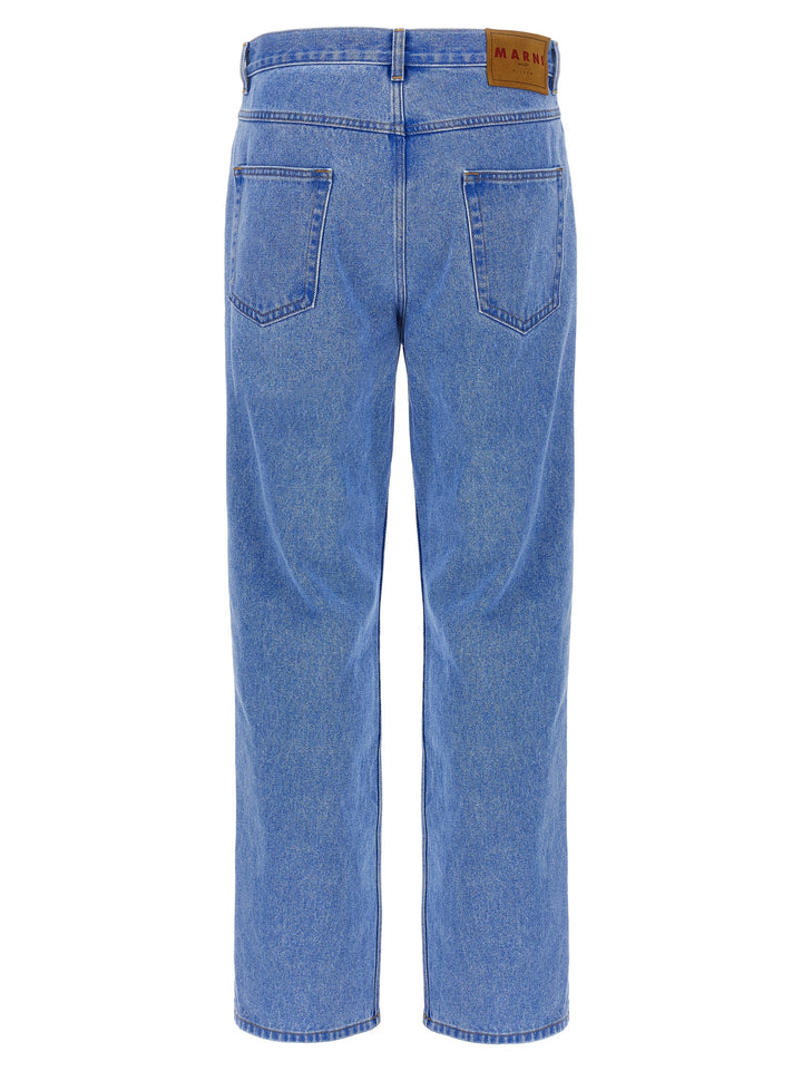 Marni Bleached Coated Jeans - Blu | f3e06102bc219066e06452ead3314697d6074722
