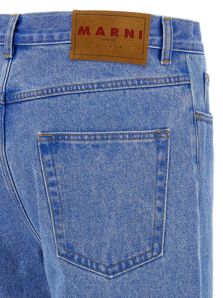 Marni Bleached Coated Jeans - Blu | 5789b0d914e018adb09ca7bc710660a0cebaa6e5