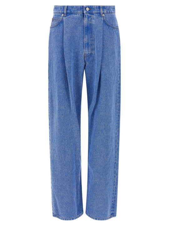 Pleat Jeans Blu