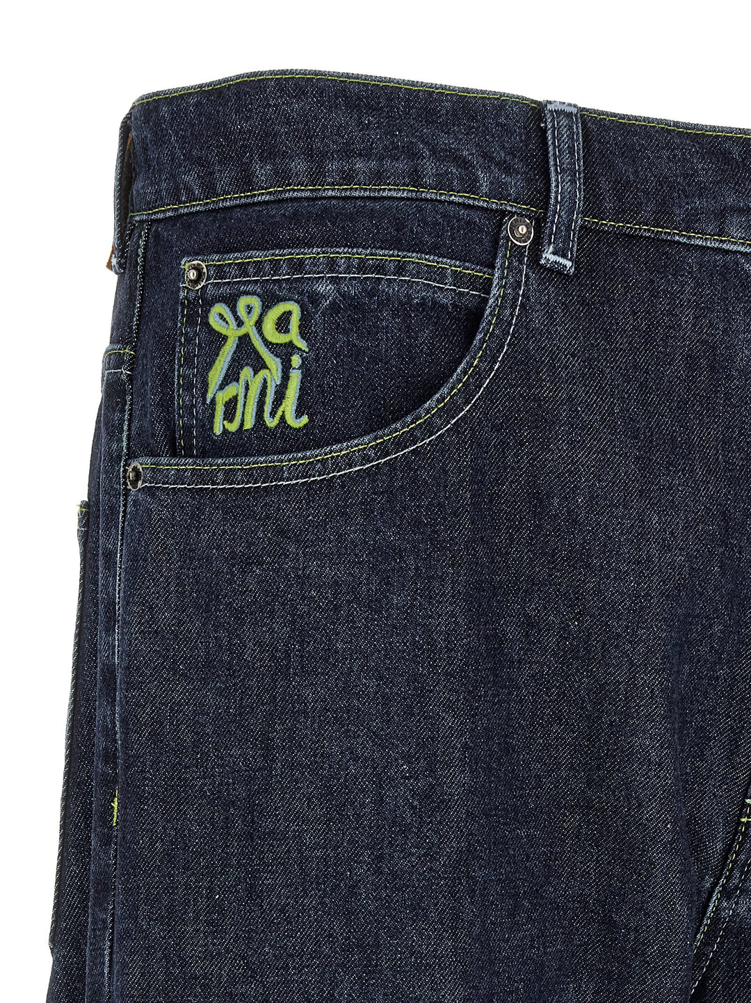 Marni Logo Embroidery Jeans - Blu | 976522e4a5d6ee1e389c0cb54fd897d9e29a7cf3