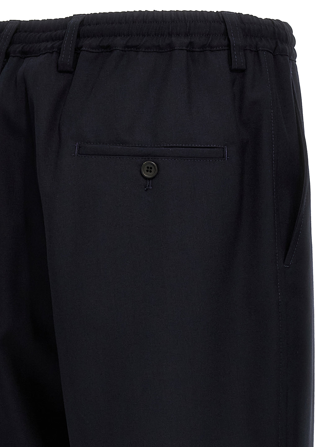 Marni Tropical Wool Crop Pantaloni - Blu | 528a4ed11e455d146a04cc1dcc3631006b91ad09