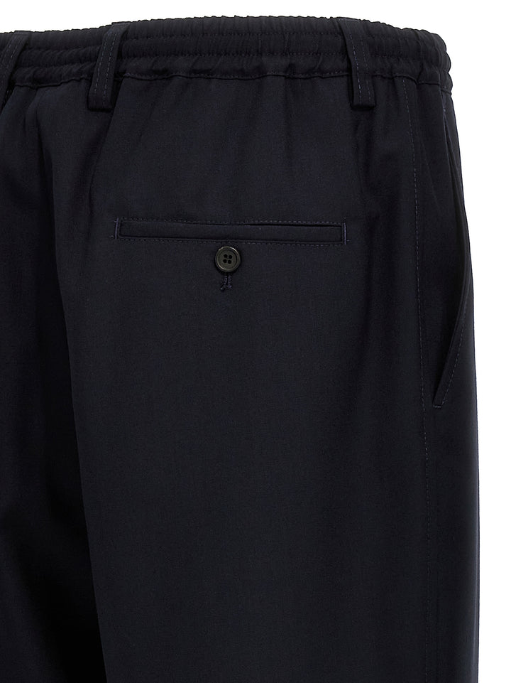 Marni Tropical Wool Crop Pantaloni - Blu | 528a4ed11e455d146a04cc1dcc3631006b91ad09