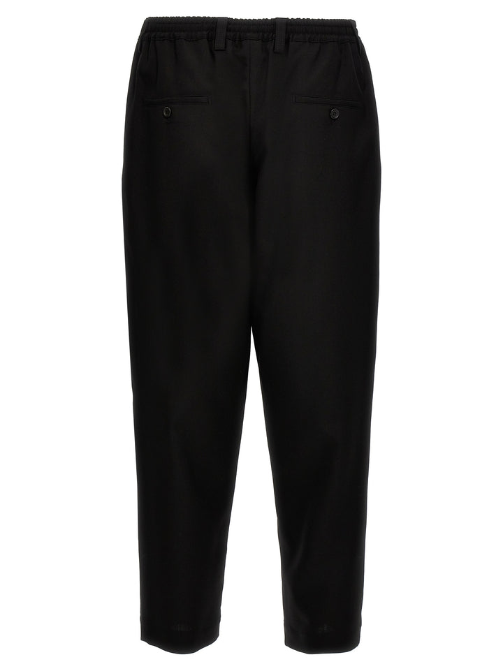 Marni Tropical Wool Crop Pantaloni - Nero | f7b9e379b1e7534d02c54bb7dce00e0df5a30851