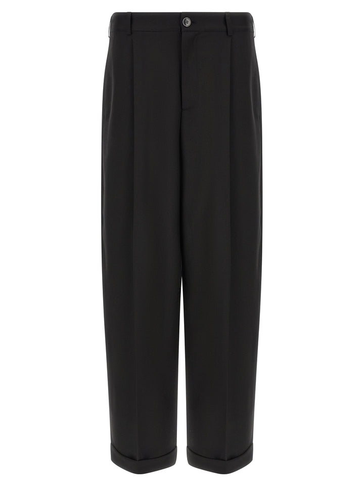 Marni Cool Wool Pantaloni - Nero | bd218c345634054da79ab2d37f3b3140604fe600