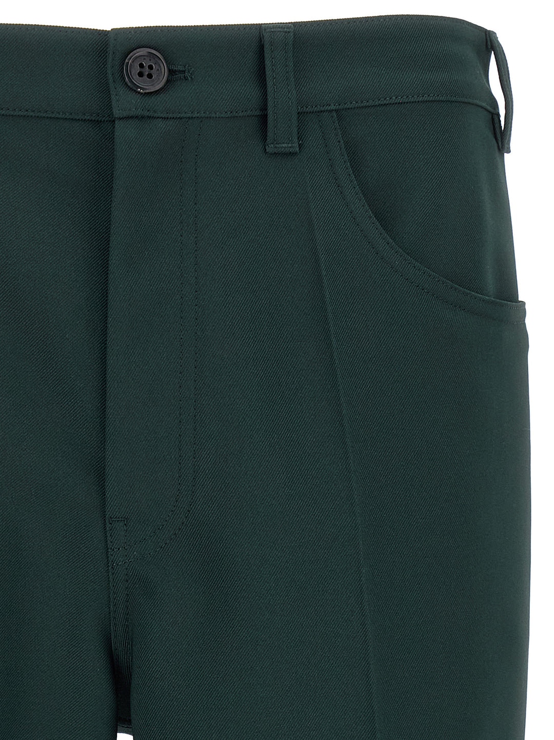 Marni Technical Twill Pantaloni - Verde | 93e8933fd7604f3e89aa466e04a4a349a078fb40