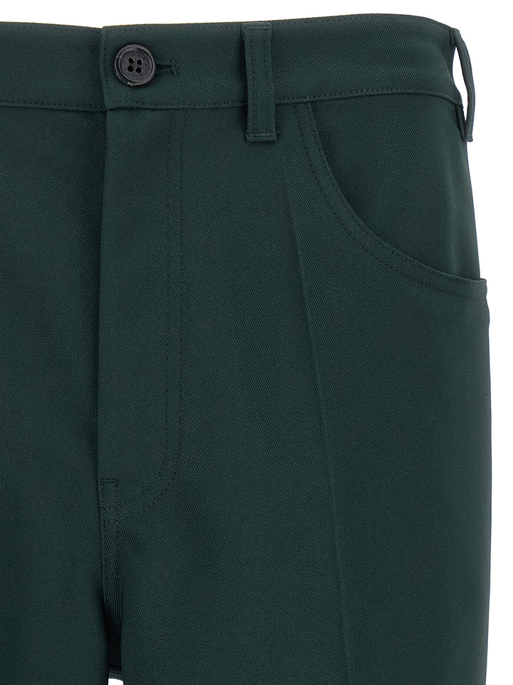 Marni Technical Twill Pantaloni - Verde | 93e8933fd7604f3e89aa466e04a4a349a078fb40
