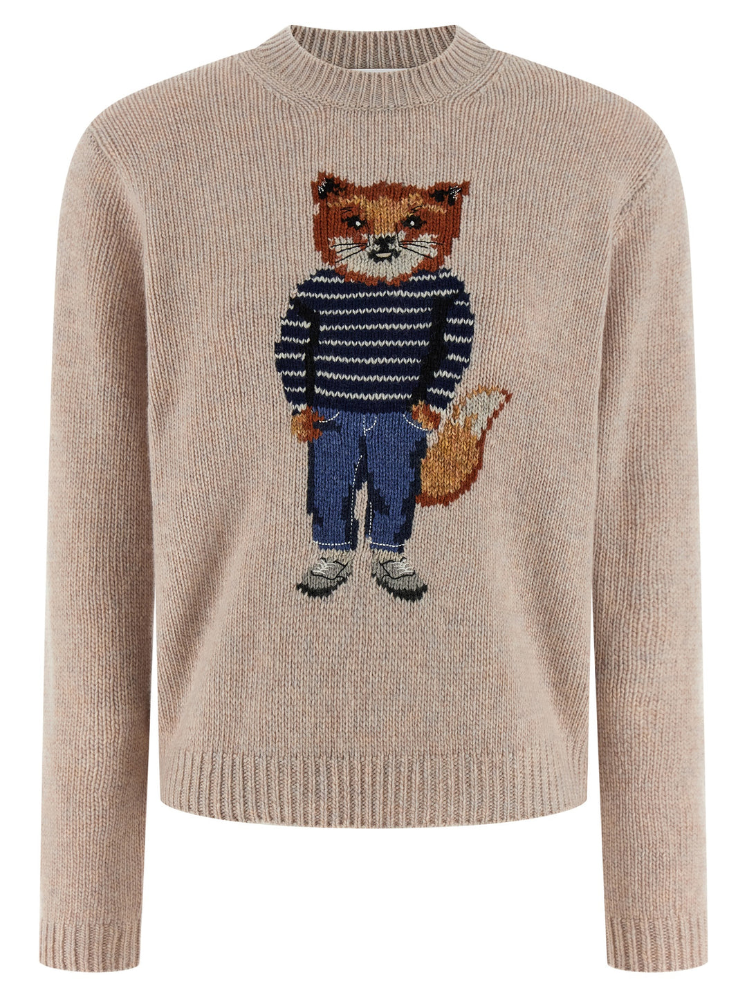 Maison Kitsune Dressed Fox Maglioni - Beige | 00a4ad15fa71079fcf69b2622e8b28f6d3d08ff3