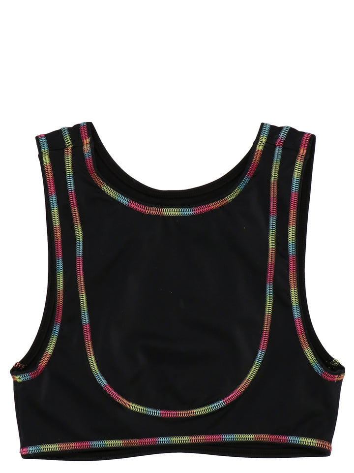Palm Angels Rainbow Miami Top - Nero | 46643d7e83af658aa261a4cdea617cfd8570ea20