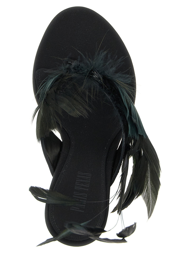 Paris Texas Lidia Feather Thong Sandali - Nero | 87841c8b4d8ccc9da81cbd9310f06d529d163eaf