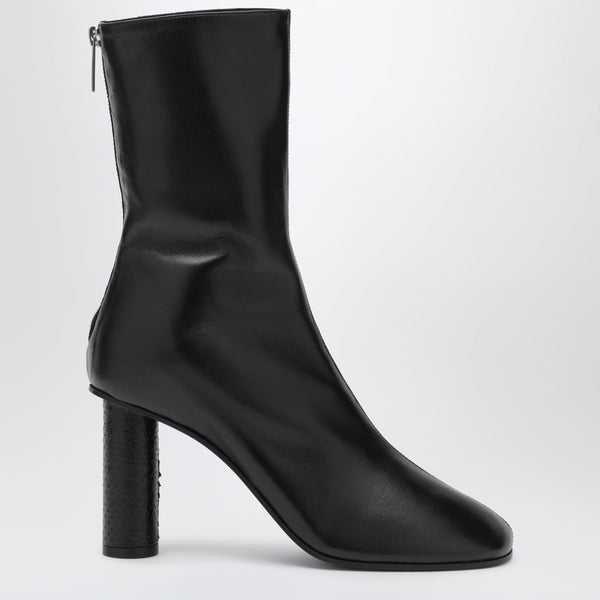 Alice Black Leather Ankle Boots