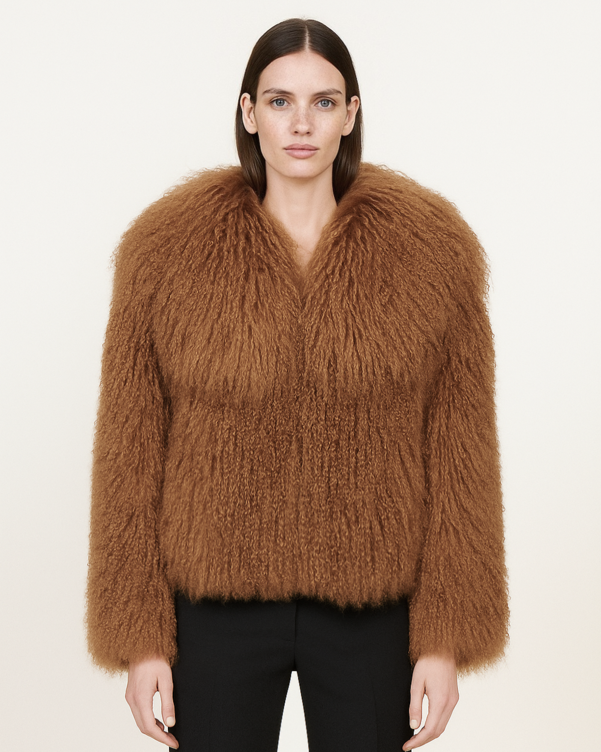 Cappotto Loyenne Camel in Mongolia