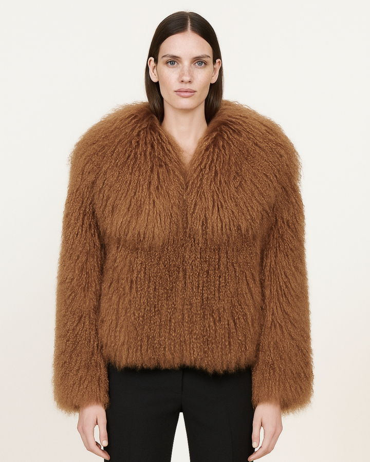 Cappotto Loyenne Camel in Mongolia