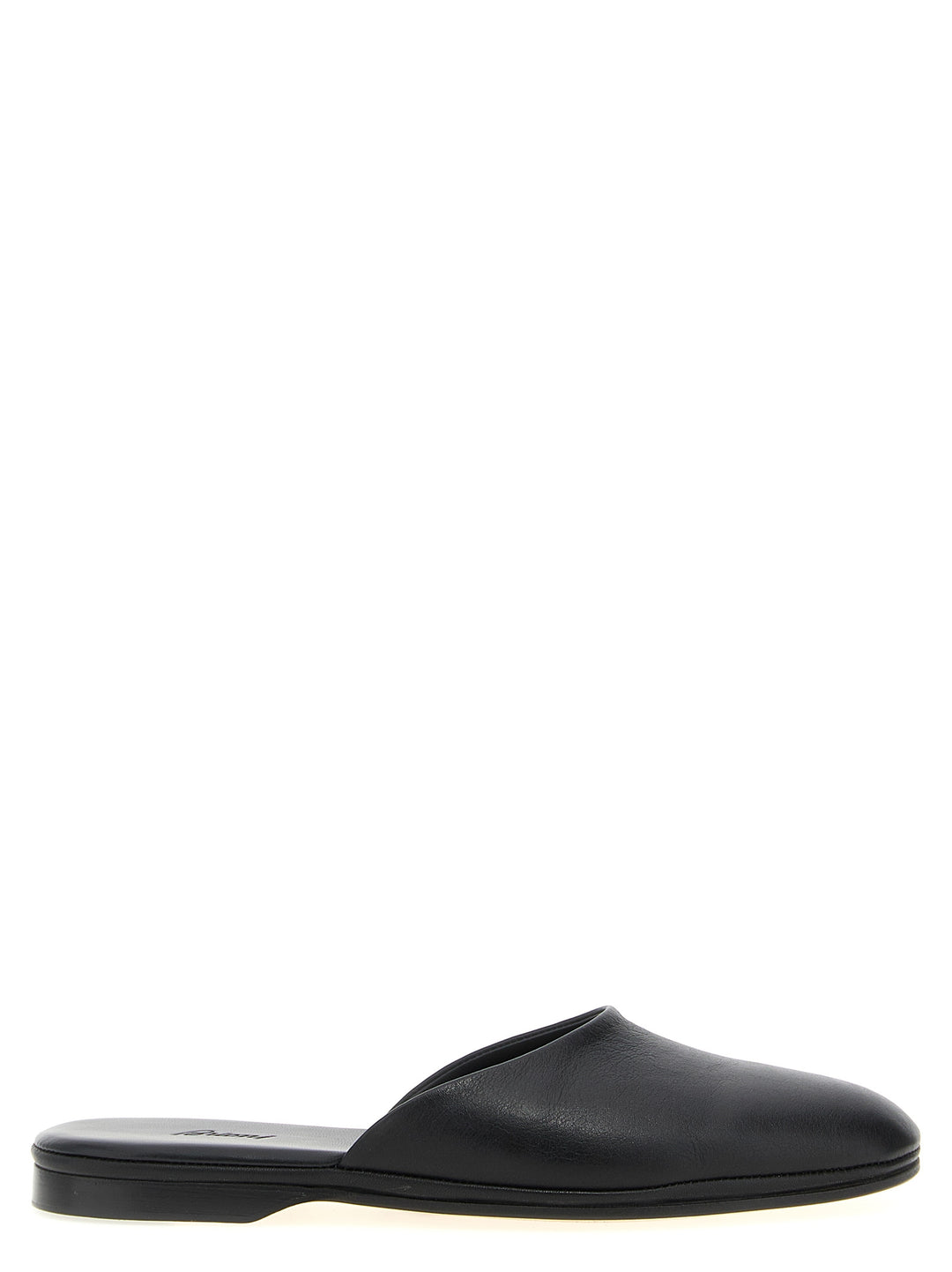 Brioni Leather Sabots Flat shoes - Nero | 111b0170b4a15e8fb923a5f358c8a9434d41bbb6