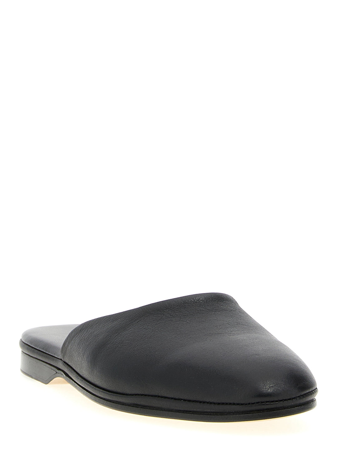 Brioni Leather Sabots Flat shoes - Nero | 12af2c0785544a97dea0ebc10282184e6849707b