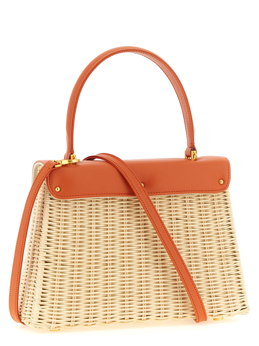 Daniele Amato Queen Rattan Borse a Mano - Arancione | c5b9602f3466361672ae9d3c74cf58a07bc06c51