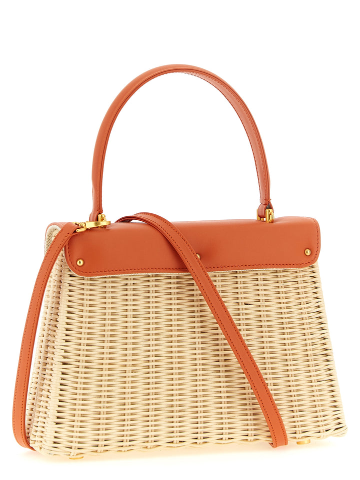 Daniele Amato Queen Rattan Borse a Mano - Arancione | c5b9602f3466361672ae9d3c74cf58a07bc06c51