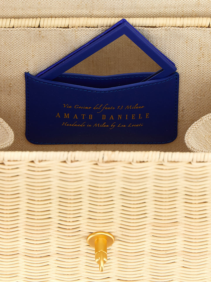 Daniele Amato Queen Rattan Borse a Mano - Verde | 06e791e0311da94bce57ca8004aa4429406bf399