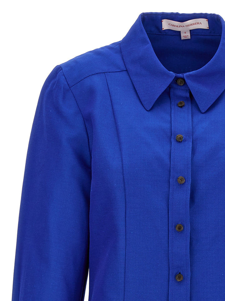 Carolina Herrera Viscose Shirt Camicie - Blu | 366bf2c36f2852a144383d21e8351ac59bfd6b1c