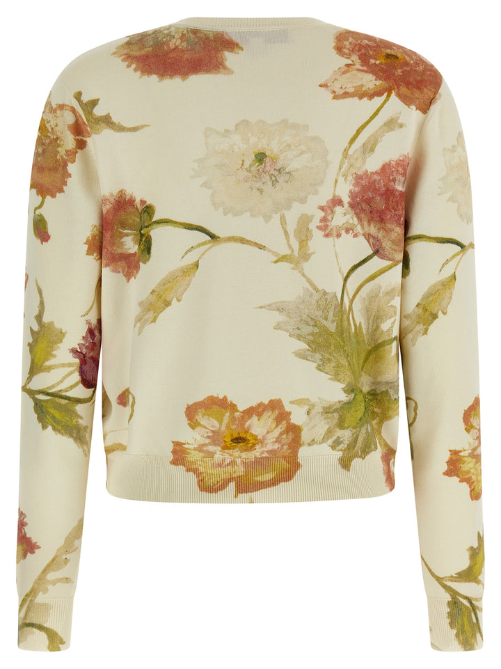 Carolina Herrera Floral Print Cardigan Maglioni - Bianco | 5dae1d2f0abce82e0c0db2a87f104e49afae52a8