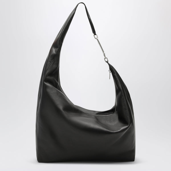 Gemini Bag In Black Grained Calf Leather
