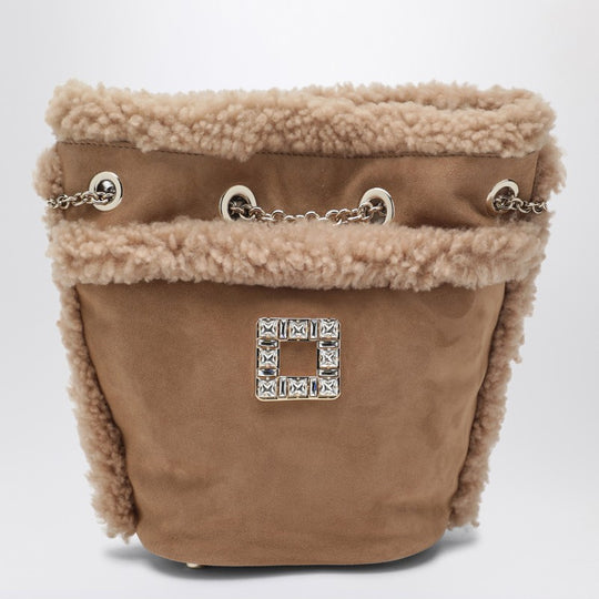 Très Vivier Backpack In Suede And Shearling