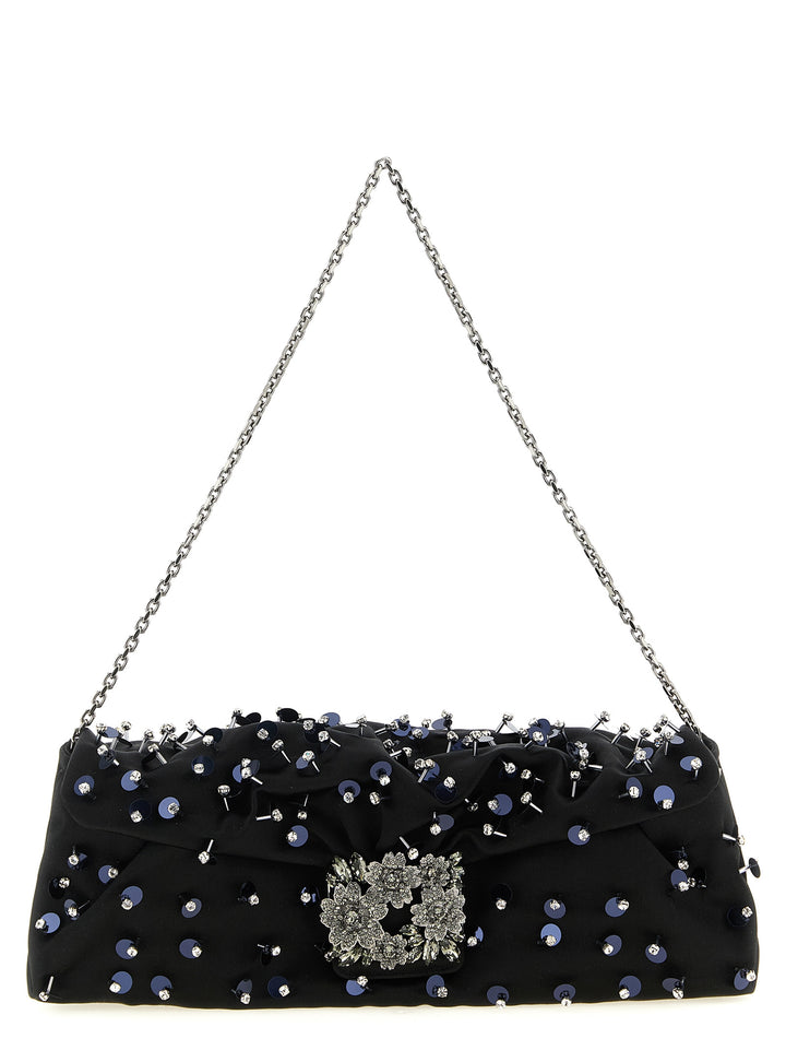 Roger Vivier Efflorescence Clutch - Nero | 8cc786df85a972406212a1c0d7f34ba5d8295f44