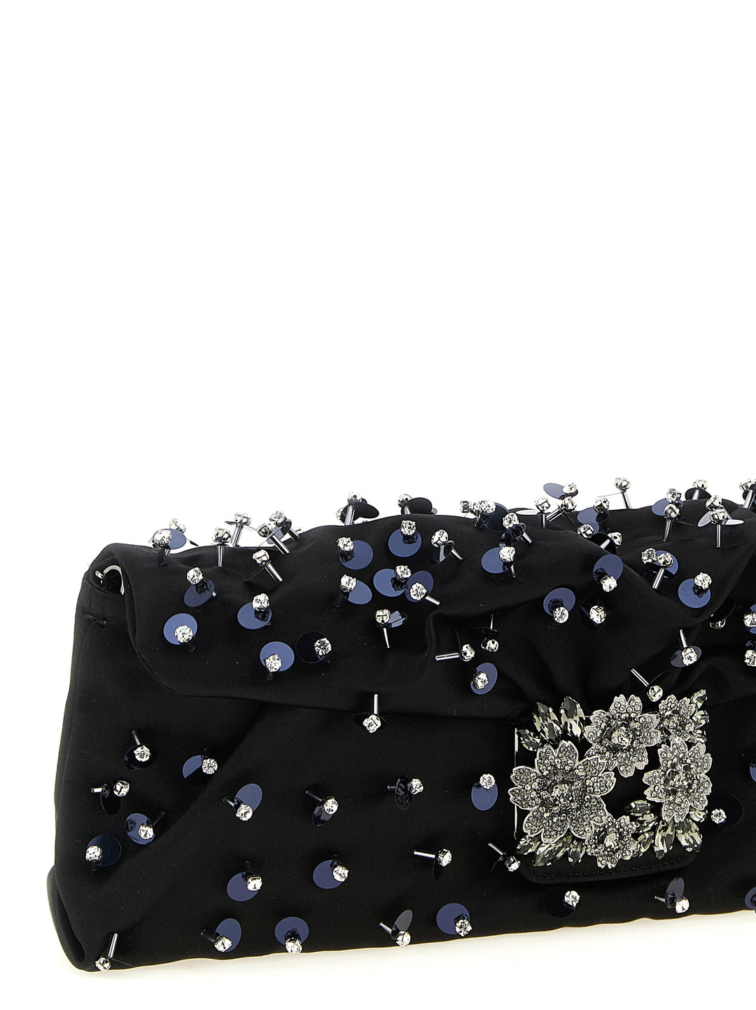Roger Vivier Efflorescence Clutch - Nero | 5445ff5ee8b84e4a6e29efde89880f3027c2fa63