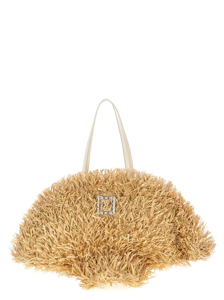 Roger Vivier Tres Vivier Panier Large Tote - Beige | b4039566c334076f8d985ed54e76f04381456475