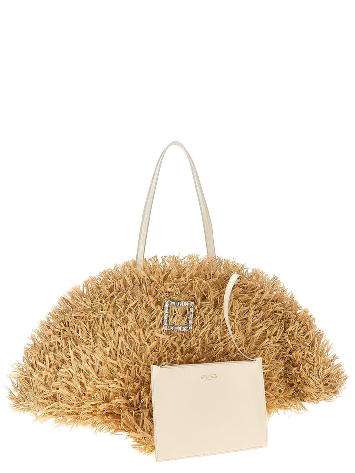 Roger Vivier Tres Vivier Panier Large Tote - Beige | 61c5399983c99a3a640e0850492d799074f9c26f