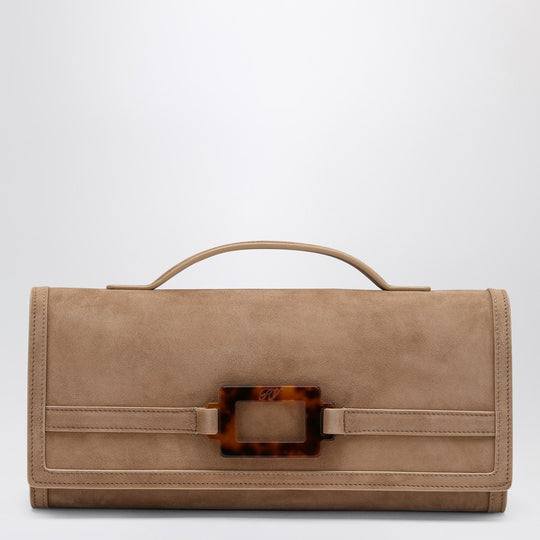 Belle Vivier Clutch In Suede