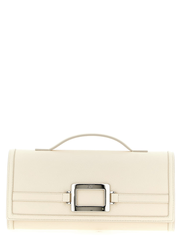 Roger Vivier Belle Vivier Clutch - Bianco | 8e3f600a51a54793c7ea5d725e8d5320c7235e65