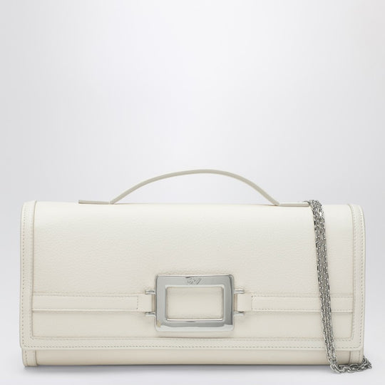 Belle Vivier Clutch White