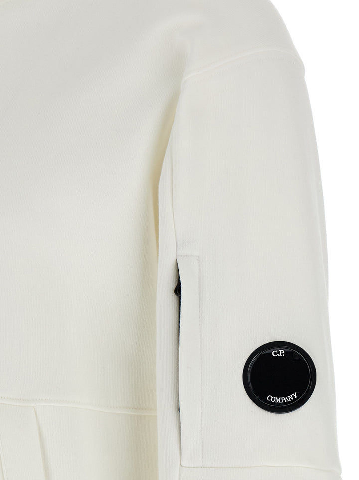C.P. Company Diagonal Raised Felpe - Bianco | 186b2bd94827d04eb94c0721762efb98973bd2e2
