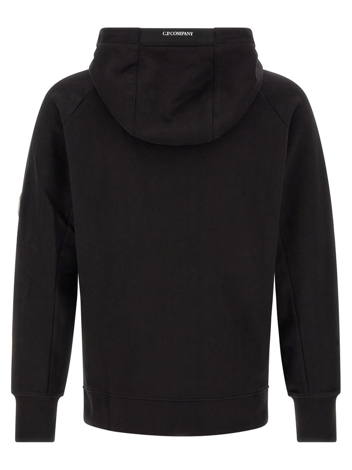 C.P. Company Diagonal Raised Fleece Felpe - Nero | d772a1c9c353a94e0fb33d3fa7152fb979a6d816