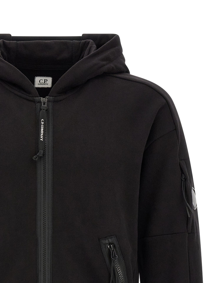 C.P. Company Diagonal Raised Fleece Felpe - Nero | 8df9ff08275f46eb45f19a31bf4773f846a0d4ee