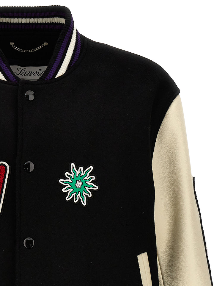 Varsity Lanvin X Future Bomber Jacket Giacche Bianco/Nero