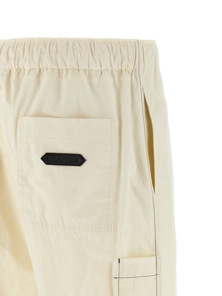 Lanvin Cotton Trousers Pantaloni - Bianco | 925a81cdfd942891d547bca0beb6001bbe997044
